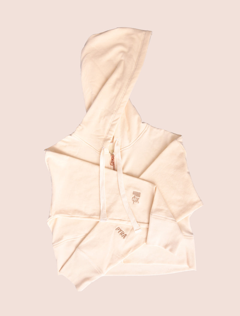 Cream Hoodie: Logos